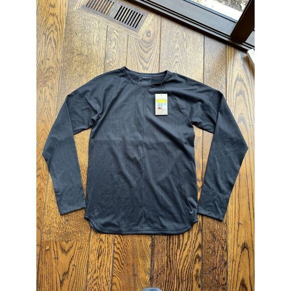 Nike YOGA Dri-Fit Long Sleeve Mens Small Black Knit Stretch NWT $85 FB7775-010 - Picture 1 of 6